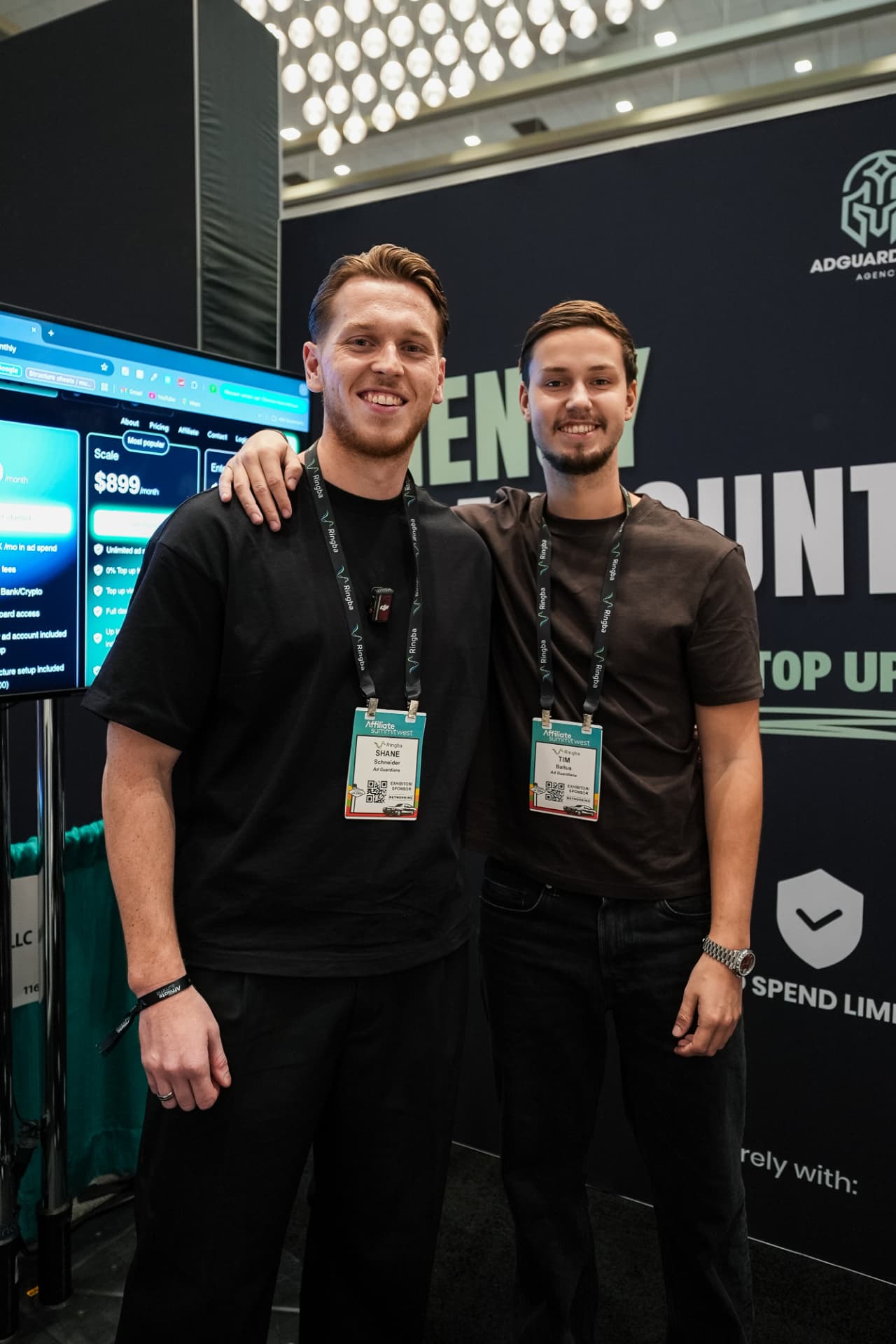 Shane and Tim of Ad Guardians at their Affiliate Summit West booth